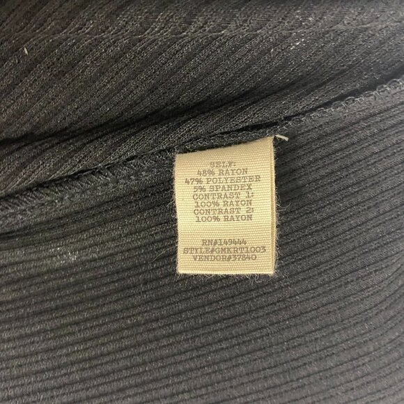 Gimmicks Women's Blouse Top Sz M Black Lace & Floral Accents V-Neck Long Sleeve - Picture 11 of 11